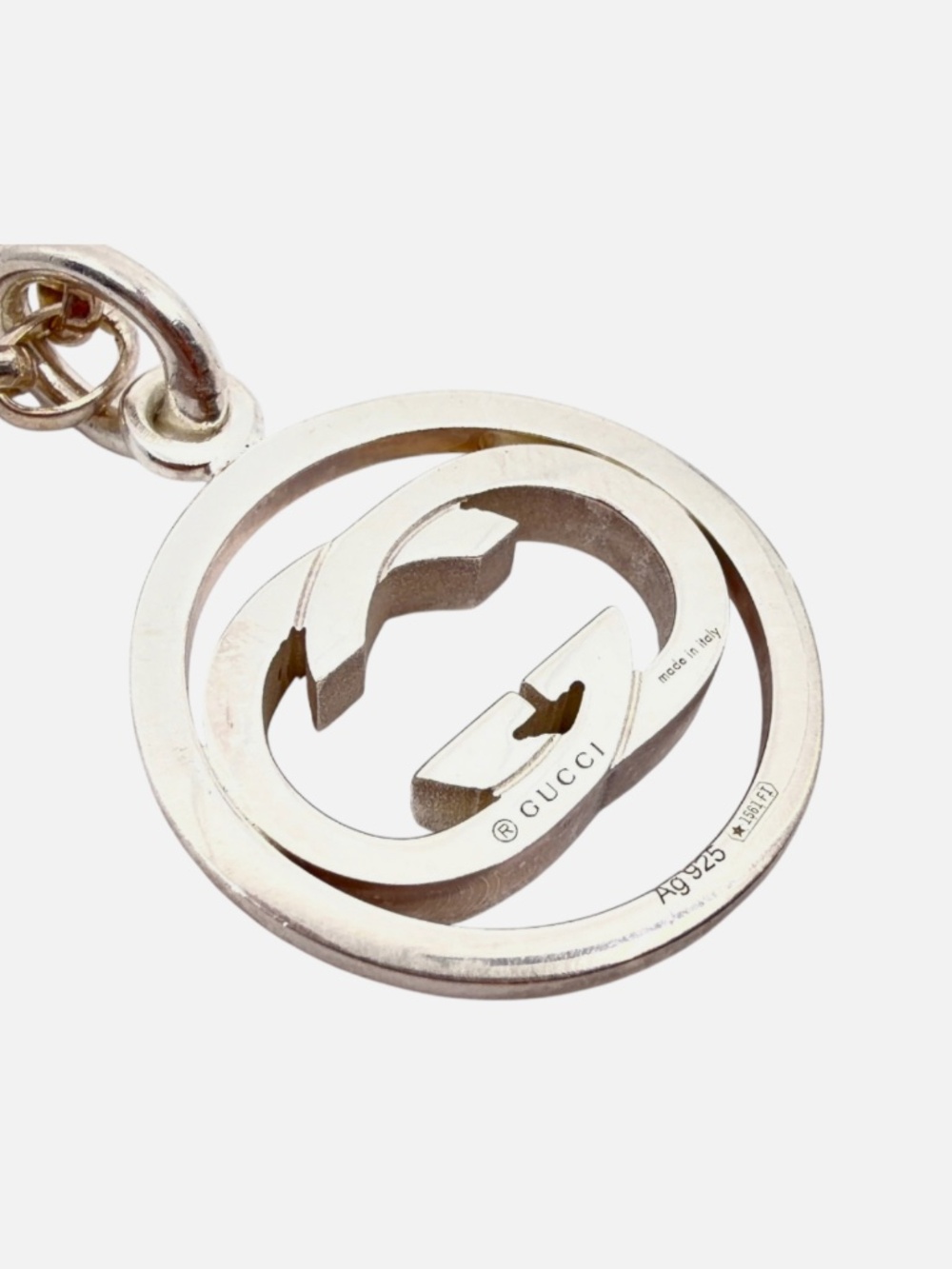 Gucci Sterling Silver 925 Interlocking GG Necklace 22 inches 9.6 dwt - Picture 4 of 10